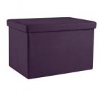 HOME Large Fabric Ottoman - Aubergine C&C