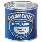 Hammerite metal paint, silver, tesco, 1litre