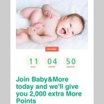 Join Morrisons Baby and More club and receive an extra 2000 free points