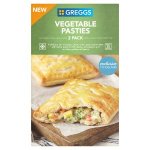 Greggs 2 Vegetable Pasties 310g | Greggs | Frozen Pies | Frozen |