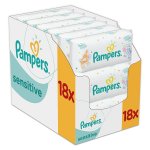 Pampers Sensitive Baby Wipes - Pack of 18 (Total 1008 Wipes) - &pound;10.05 Prime or &pound;8.93 with 15% S&S