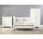 Mamas and Papas Harrow 3 piece nursery furniture set with cot bed, changer top chest and wardrobe plus free mattress same in M&P is £797