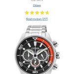 Citizen Men's Eco-Drive Orange and Black Chronograph Watch