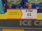 4 packs of Mint Chocolate Angel Delight