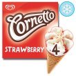 Cornetto Strawberry Ice Cream Cone 4 X 90Ml from tomorrow