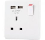 MASTERPLUG1 Socket Plug Adapter with USB Ports (Was £6.98) Now £3.97 C&C at Currys