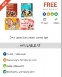 Four/Six pack free ice creams via Checkoutsmart
