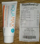 AquaMax Cream 100ml Tube (Good For Eczema/Psoriasis/Dry Skin), £1.00 @ Poundland