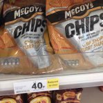 McCoy's chips chip shop curry sauce crisps Now 40p Tesco instore