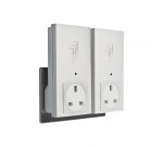 Byron White 30m Plug Through Wireless Twin Pack Doorbell Kit