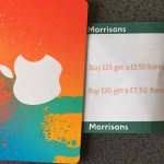 iTunes codes £3.50 bonus on £25.00 or £7.50 bonus on £50 card @ Morrisons