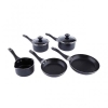 Prestige cushion smart non - stick 5 piece saucepan set in Black