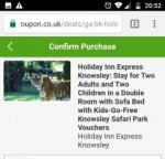 1 Night Hotel Stay (2 Adults & 2 Children) and Free Entry for Children into Knowsley Safari *Lots of availablity for school holidays