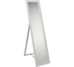HOME Wooden Full Length Cheval Mirror - White