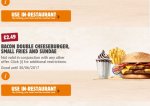Bacon double cheeseburger, small fries and sundae - £2.49 (using BK app) @ Burger King