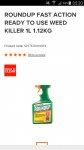 Roundup Weed killer B&Q Clearance £1.00