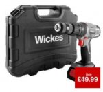 Wickes 18V Li-ion Cordless Combi Drill with 2 Batteries 50% OFF Was £99.99 to £49.99 with 2 YEAR Guarantee! 
