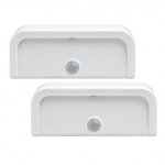 Mr. Beams MB702 Wireless Motion-Sensing Mini Stick-Anywhere LED Nightlights, Small, White, 2-Pack