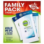 Dettol Anti-Bacterial Cleaning Surface Wipes, 252 Wipes - Amazon subscribe & save 25% off