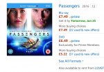 Passengers blu ray/DVD