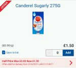 Canderel Sugarly sweetner at Tesco £1.50 or with voucher