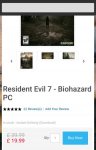 Resident Evil 7 - Biohazard CD Key, Key