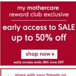 Mothercare early access to sale upto 50% off £10.00