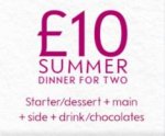 Summer Dinner for two - Starter / Dessert + Main + Side + Drink / Chocolates