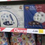 Real Madrid or FC Barcelona football, 4 training cones and pump Now £3.00 @ Tesco instore