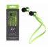 KitSound Ribbons In Ear Earphones Headset Headphones in line mic - Green