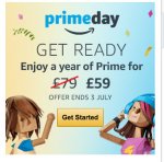 Amazon Prime year membership Now £59.00 saving £20