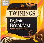 Twinings English breakfast 100 tea bags (250g) Half Price was £4.99 now £2.49 @ Waitrose