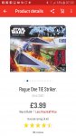 Star wars Rogue one Tie Striker Nerf