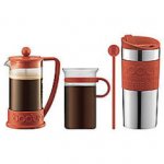 Bodum Cafetiere, Coffee and Travel Mug Gift Set (Red OR Black)