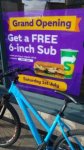 Free 6 inch sub with a regular drink
