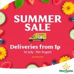 Deliveries from Morrisons 1st July - 31st August