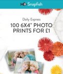 Snapfish 100 6x4 prints £3.99 inc p+p