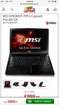 MSI Gaming laptop @ saveonlaptops deal of the day £999.97