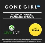 Gone Girl HD + 12 Month Gold Membership Card