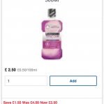 Listerine Total Care Range mouthwash 500ml