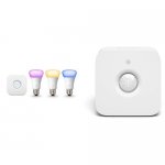 Philips Hue White and Colour Ambiance Starter Kits - 3 Bulbs, 1 Bridge & 1 Motion Sensor