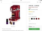 Nespresso Artisan Coffee Machine by KitchenAid, Empire Red £150.00 @ John Lewis