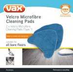 2x Vax Genuine Microfibre Steam Cleaner Cleaning Pads Type 1)
