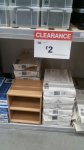 B & Q Oak effect bed side shelf unit instore