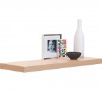 Beech effect floating shelf
