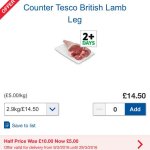 ALL Lamb and Beef from the meat counter