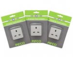3-PACK PIFCO UK 3-Pin to Continental European 2-Pin Travel Mains Plug Adapter =