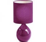 Colour match ceramic table lamps in purple fizz, jelly bean and poppy red were £4.99