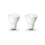 Philips Hue White Ambiance Personal Wireless Lighting 5.5 W GU10 LED Twin Pack Spot Lights, 2 x Hue White Ambiance 5.5 W GU10 Spot Lights, Perfect Fit, Works with Alexa Energy Class A