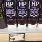 HP garlic BBQ sauce, 50p at poundstretcher